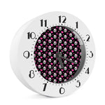 Girly Emo Skull Pattern Print Alarm Clock