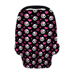Girly Emo Skull Pattern Print Baby Seat Cover