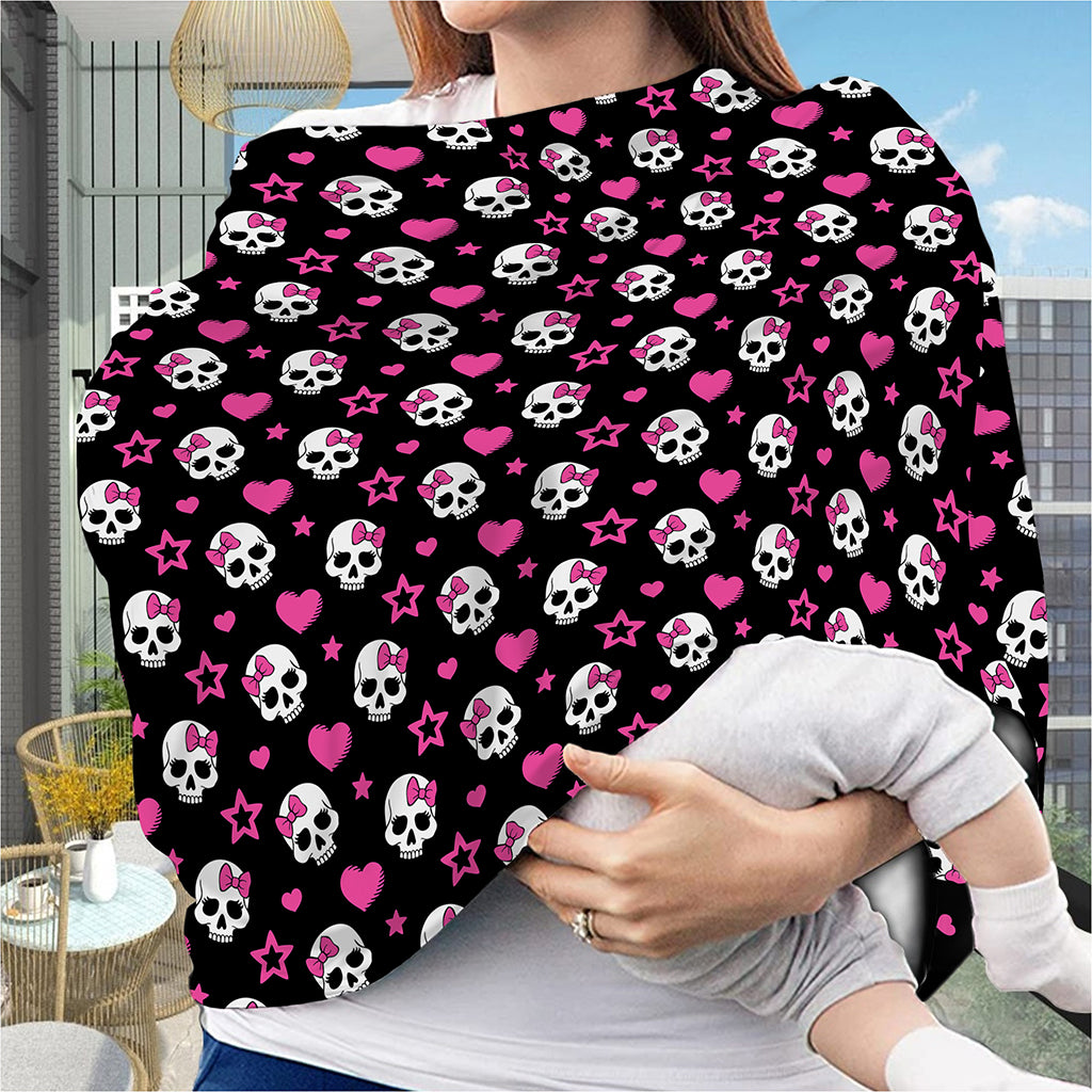 Girly Emo Skull Pattern Print Baby Seat Cover