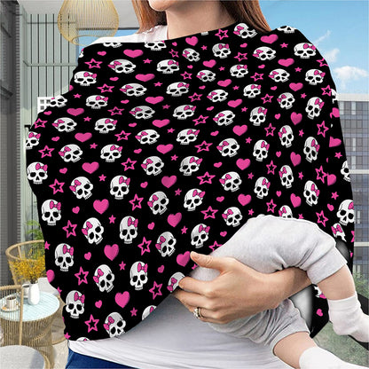 Girly Emo Skull Pattern Print Baby Seat Cover