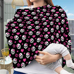 Girly Emo Skull Pattern Print Baby Seat Cover