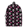 Girly Emo Skull Pattern Print School Backpack