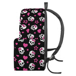 Girly Emo Skull Pattern Print Backpack