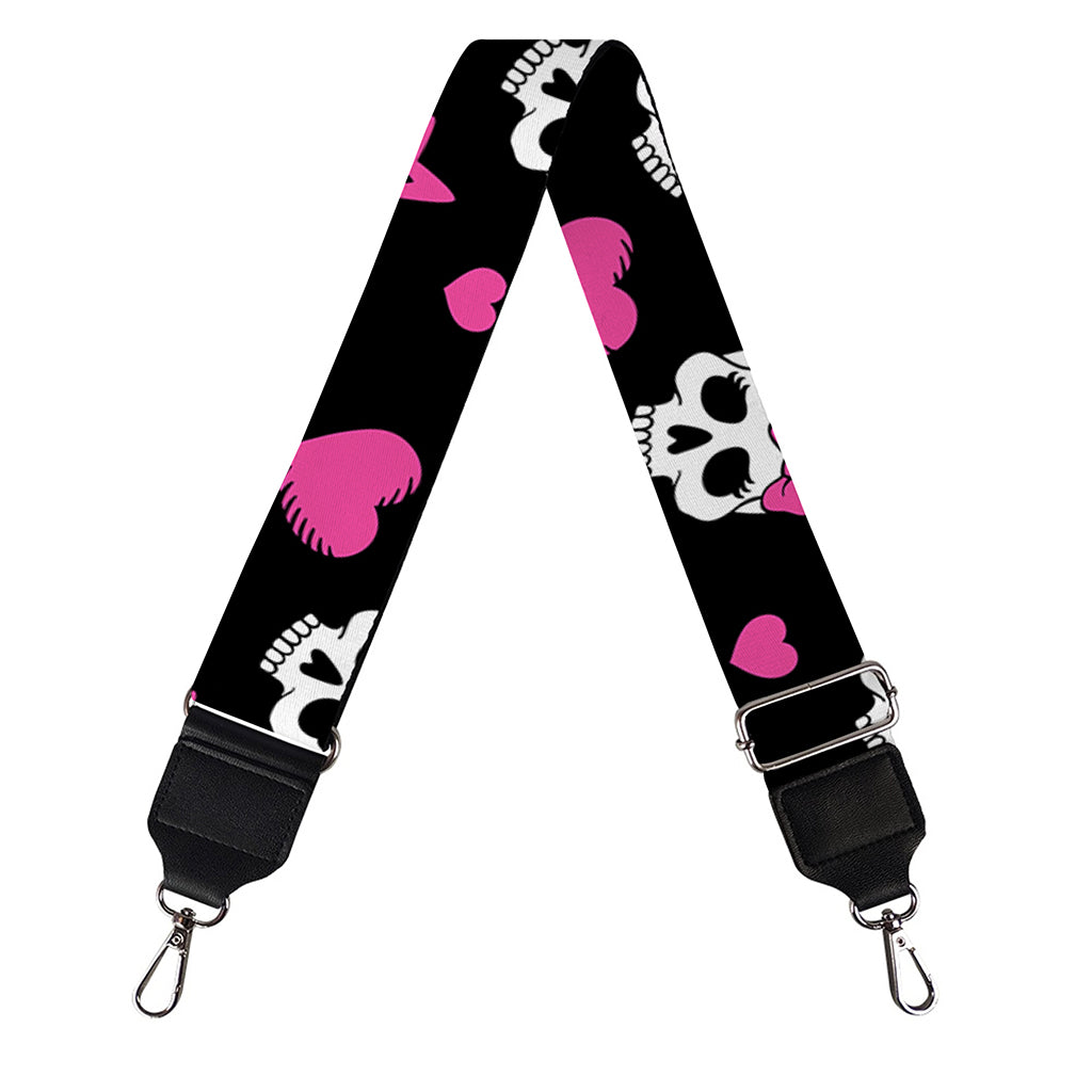 Girly Emo Skull Pattern Print Bag Strap