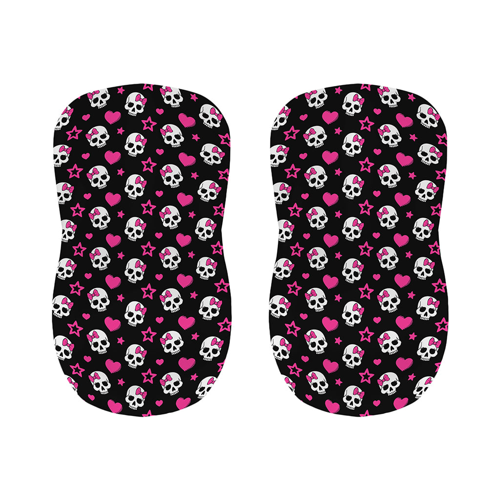 Girly Emo Skull Pattern Print Bar Stool Covers