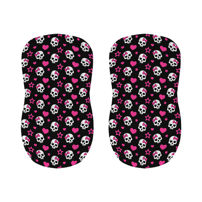 Girly Emo Skull Pattern Print Bar Stool Covers
