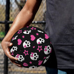 Girly Emo Skull Pattern Print Basketball