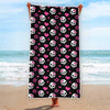 Girly Emo Skull Pattern Print Beach Towel