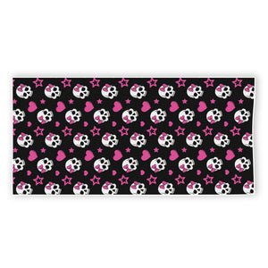 Girly Emo Skull Pattern Print Beach Towel