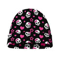 Girly Emo Skull Pattern Print Beanie