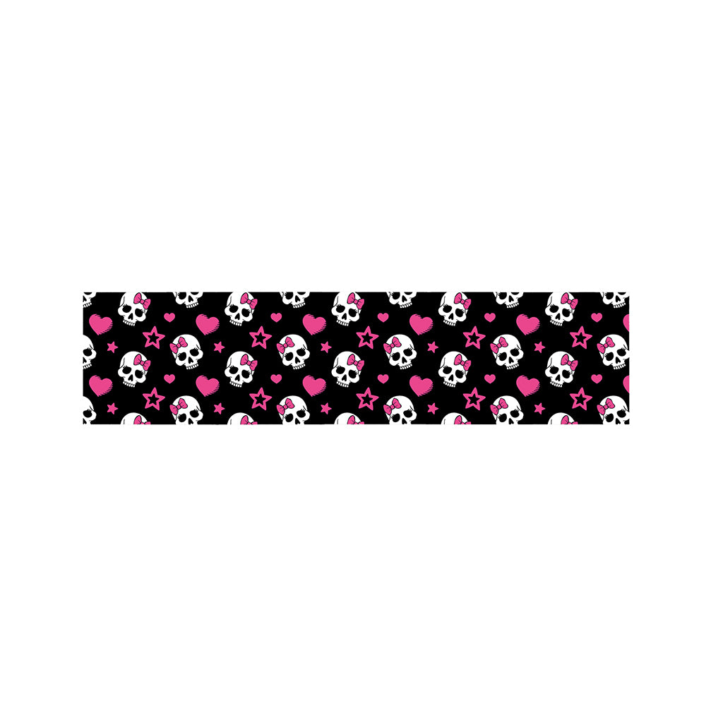 Girly Emo Skull Pattern Print Bed Runner