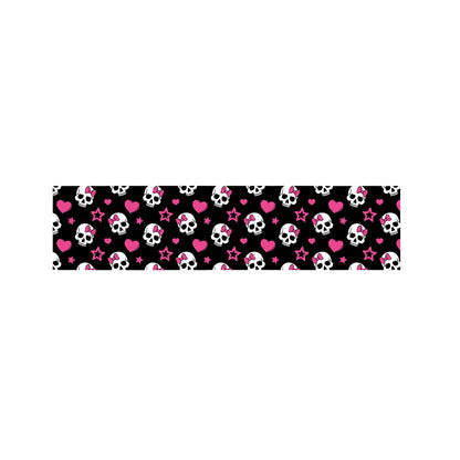 Girly Emo Skull Pattern Print Bed Runner
