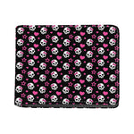 Girly Emo Skull Pattern Print Bifold Wallet