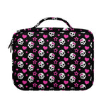 Girly Emo Skull Pattern Print Briefcase Bible Bag