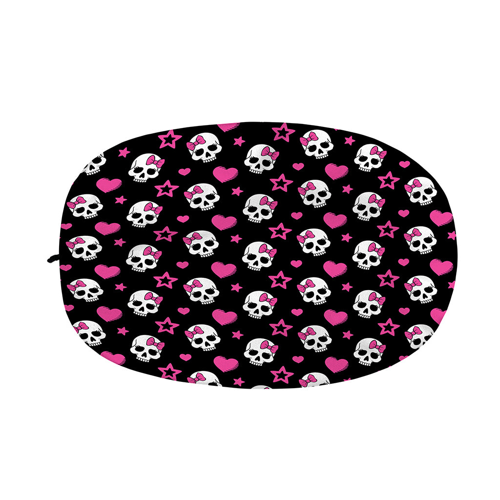Girly Emo Skull Pattern Print Car Side Mirror Covers