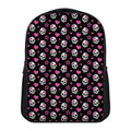 Girly Emo Skull Pattern Print Casual Backpack