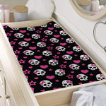 Girly Emo Skull Pattern Print Changing Pad Cover