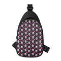 Girly Emo Skull Pattern Print Sling Bag