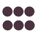 Girly Emo Skull Pattern Print Coaster Set