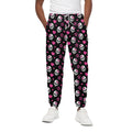 Girly Emo Skull Pattern Print Cotton Sweatpants