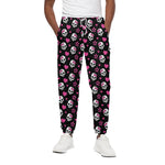 Girly Emo Skull Pattern Print Cotton Pants