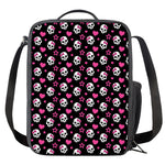 Girly Emo Skull Pattern Print Crossbody Lunch Bag