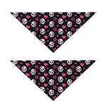Girly Emo Skull Pattern Print Dog Bandana
