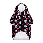 Girly Emo Skull Pattern Print Dog Zip Up Hoodie