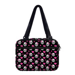 Girly Emo Skull Pattern Print Double Strap Bible Bag