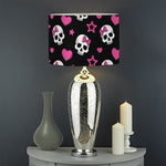 Girly Emo Skull Pattern Print Drum Lamp Shade