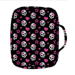 Girly Emo Skull Pattern Print Front Pocket Bible Bag