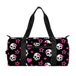 Girly Emo Skull Pattern Print Gym Bag