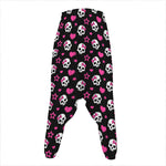 Girly Emo Skull Pattern Print Hammer Pants
