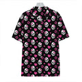 Girly Emo Skull Pattern Print Hawaiian Shirt