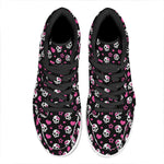 Girly Emo Skull Pattern Print High Top Leather Sneakers