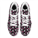 Girly Emo Skull Pattern Print High Top Leather Sneakers
