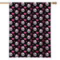 Girly Emo Skull Pattern Print House Flag