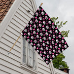 Girly Emo Skull Pattern Print House Flag