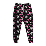 Girly Emo Skull Pattern Print Jogger Pants