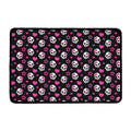 Girly Emo Skull Pattern Print Kitchen Mat
