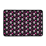 Girly Emo Skull Pattern Print Kitchen Mat
