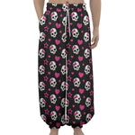 Girly Emo Skull Pattern Print Lantern Pants