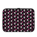 Girly Emo Skull Pattern Print Laptop Sleeve