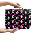 Girly Emo Skull Pattern Print Leather Bible Cover