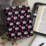 Girly Emo Skull Pattern Print Leather Bible Cover