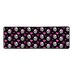 Girly Emo Skull Pattern Print Long Kitchen Mat
