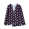 Girly Emo Skull Pattern Print Long Sleeve Short Coat