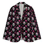 Girly Emo Skull Pattern Print Men's Blazer