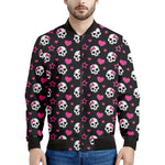 Girly Emo Skull Pattern Print Men's Bomber Jacket