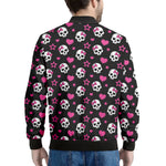 Girly Emo Skull Pattern Print Men's Bomber Jacket